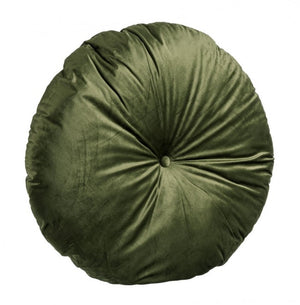 4x Cuscino verde oliva D.90 cm in tessuto