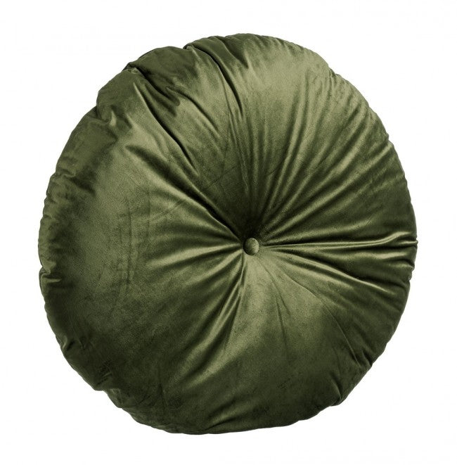 4x Cuscino verde oliva D.90 cm in tessuto