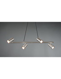 Sospensione 4 Faretti Spot GU10 Orientabili Marley Nichel Trio Lighting