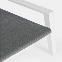 Sedia con braccioli Helina bianco in alluminio