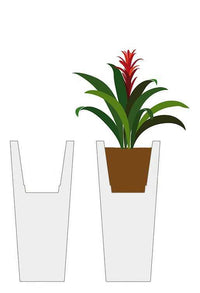 Portavaso resina bianco lucido cm ø45h120