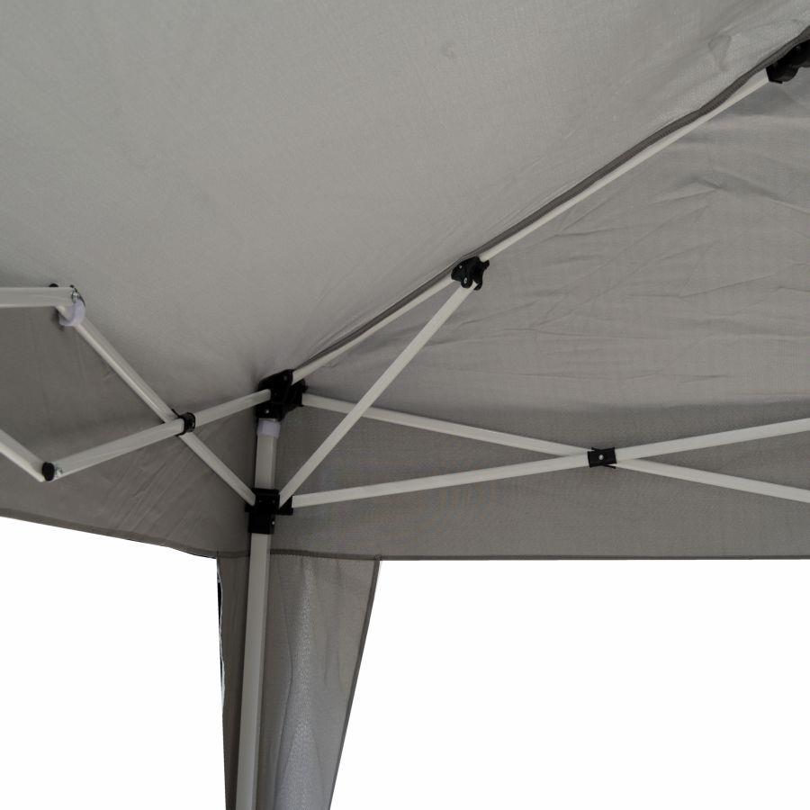 Gazebo acciaio arizona 3x3m automatico poliestere grigio 160gr-m2