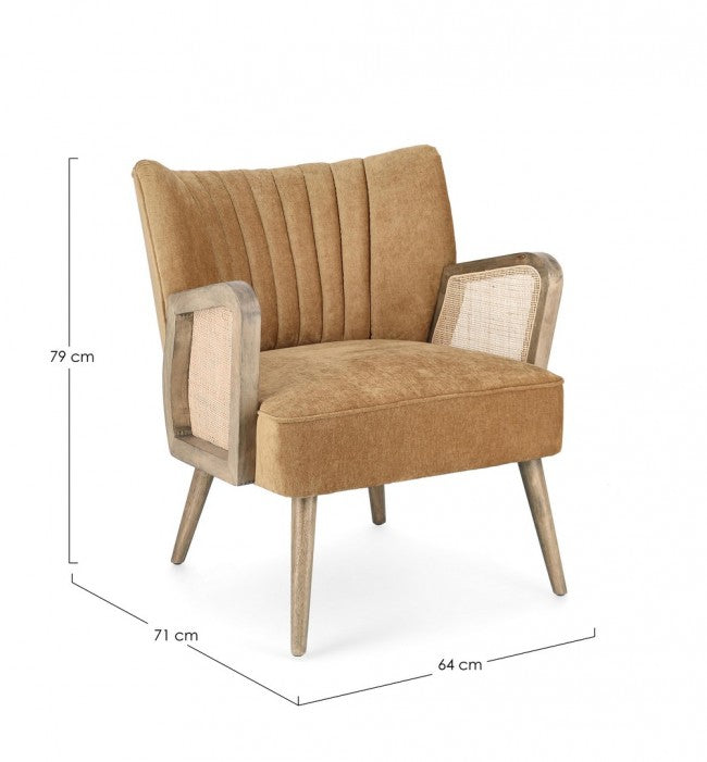 Poltrona virna mustard 64x71x79 cm