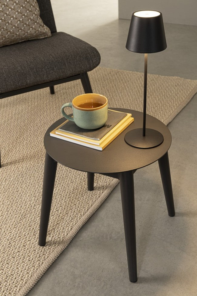 Lampada tavolo led Etna nero D.12 x 38h