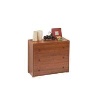 Como' maxi 3 cassetti noce antico in legno nobilitato H.81x L.91x P.45 cm