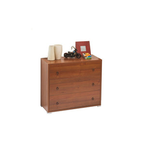 Como' maxi 3 cassetti noce antico in legno nobilitato H.81x L.91x P.45 cm