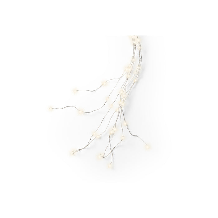 Micro LED a grappolo x albero arg/bianco caldo 240cm 8Funz OUT