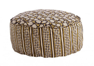 Pouf nero tulipano rombo D.65x25h