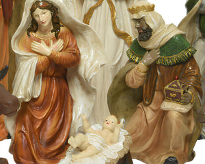 Set 10 PZ Natività multicolore 12x22,5x47 cm