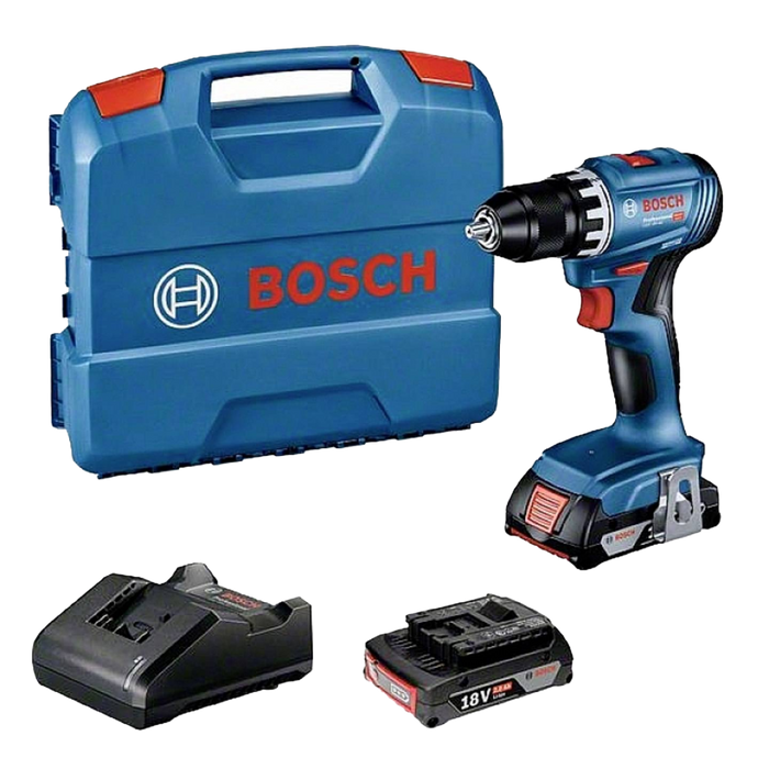 Trapano Avvitatore Bosch Professional 18V/2.0Ah Li-Ion, Movimento Torcente Max 21Nm, 45Nm, Diametro Vite 8mm