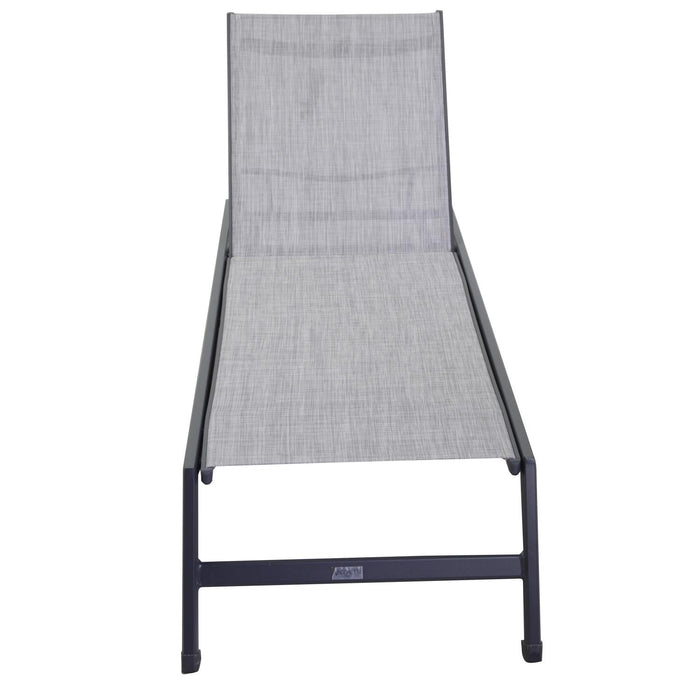 Lettino in alluminio Claveland antracite