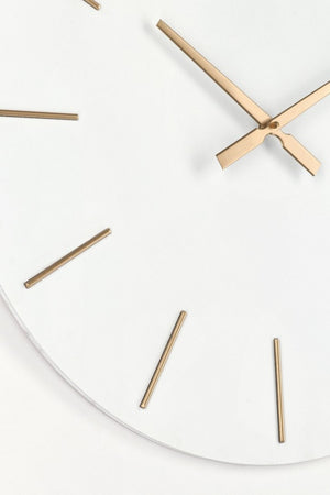 2x Orologio da parete bianco D.60x5h in legno