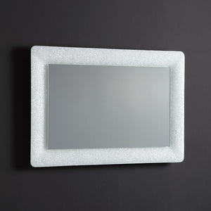 Specchio con cornice bianca 90x62 cm