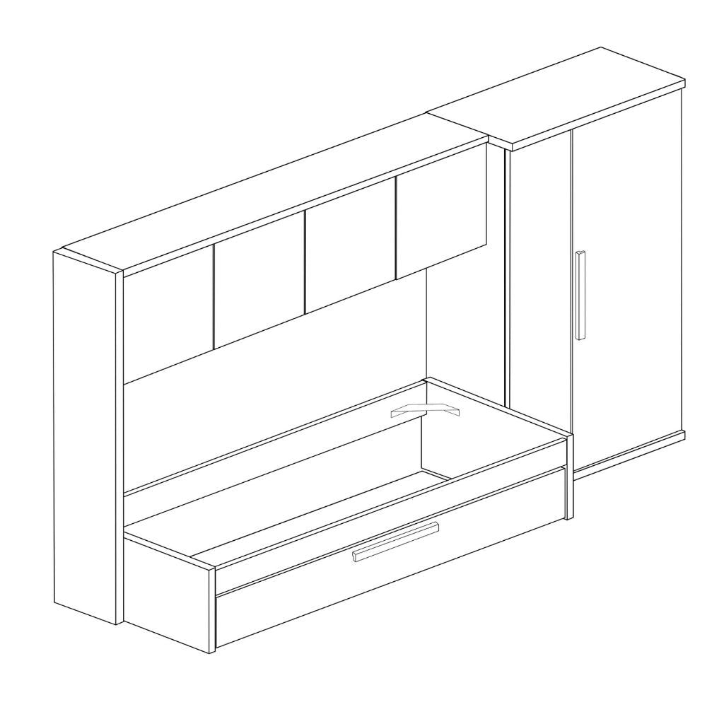 Cameretta a ponte 298.4x95.6x203.3 cm