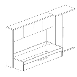 Cameretta a ponte 298.4x95.6x203.3 cm