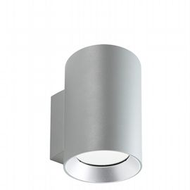 Lampada da parete in alluminio pressofuso con diffusori in vetro trasparente - 10W - 1310 lumen - Luce calda - IP65 alluminio