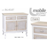 Madia consolle stile shabby bianco beige charm cm 86 x 40 x 87 h