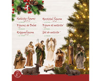 Set 10 PZ Natività multicolore 12x22,5x47 cm