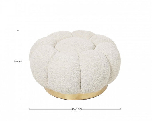 Pouff floreale naturale D.65 x 35 h