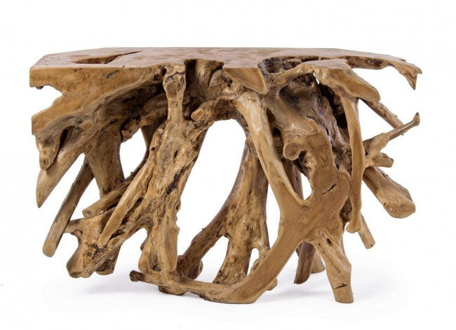 Consolle in legno di radice di Teak