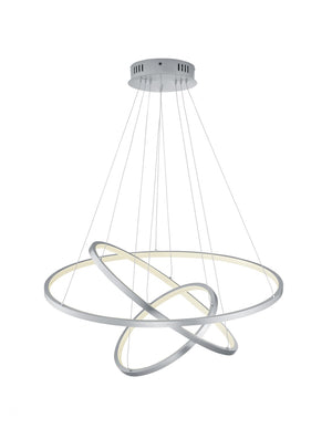 Sospensione Anelli Led 80w RGB Dimmerabile Aaron Nichel Trio Lighting