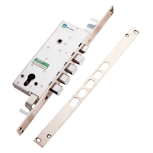 Serratura Da Infilare Triplice Per Porte Blindate  Dx E 49 - Scatola Mm 193 X 78