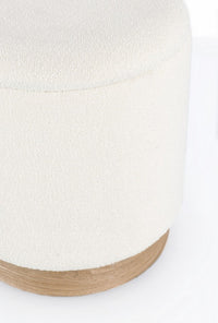 Pouf contenitore bianco D.30.5x35h, D.37x42h