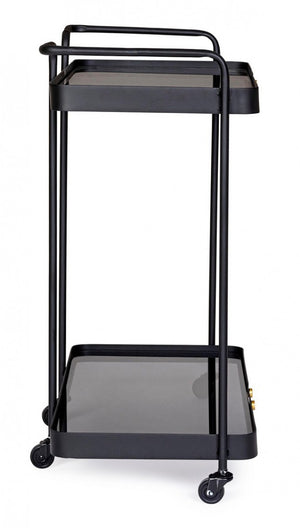 Carrello in vetro 69x34x69 cm