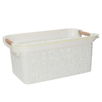 Cassetto plastica bianco rettangolare cm 53x34h24