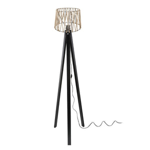 Lampada da terra nera 38x25 cm in iuta