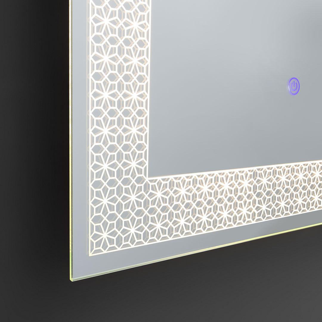 Specchio rettangolare 50x70 con led