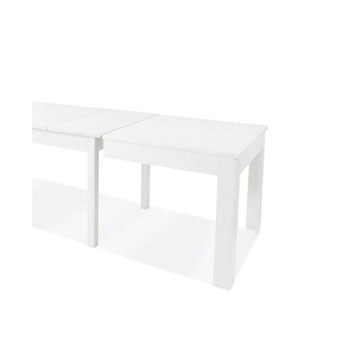 Tavolo allungabile in legno nobilitato bianco frassinato 160-320x90 cm