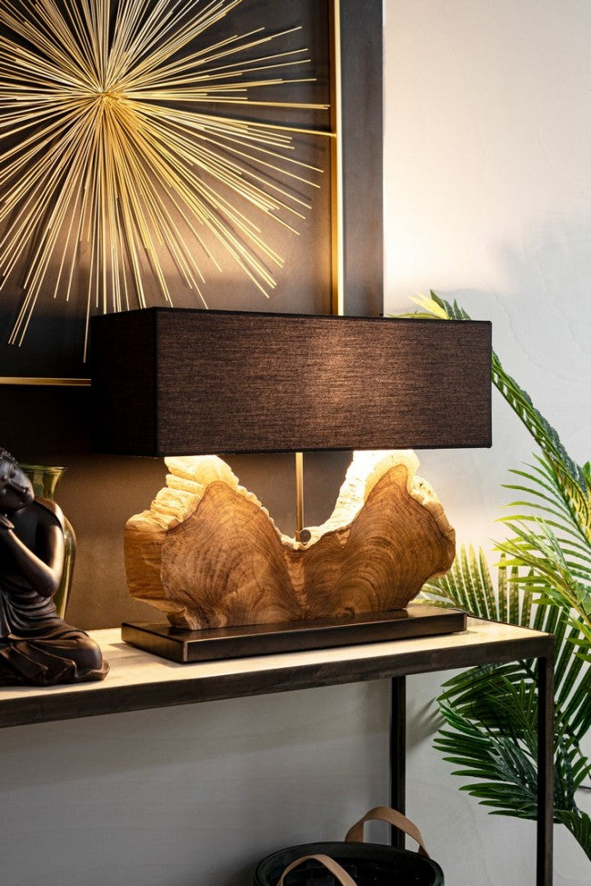 Lampada tavolo Naga nera 60x20x55h