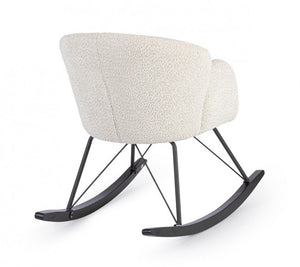 Poltrona dondolo 86x62x72 in bouclé