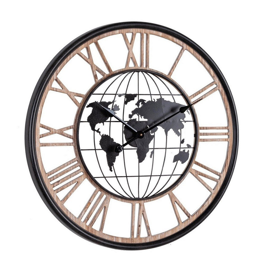 Orologio parete legno Ticking diametro 70 altezza cm 5