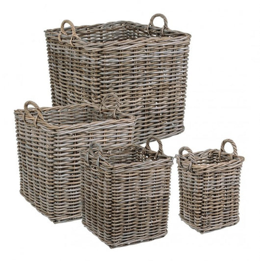 Cesto in fibre naturali 28x28x36h, 38x38x43h, 48x48x50h, 59x59x57h