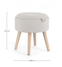 Sgabello contenitore grigio D.39 x 42.5h