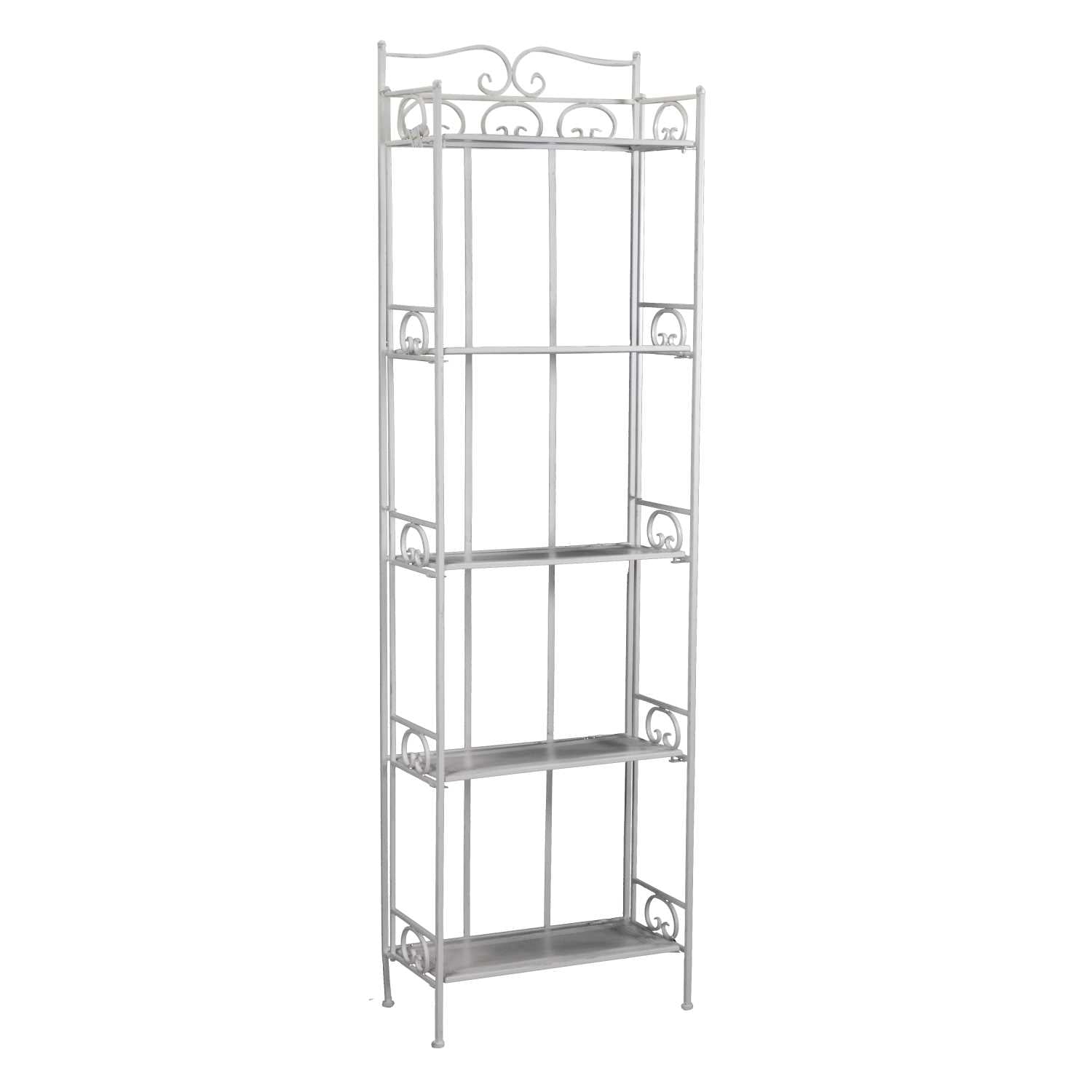 Scaffale metallo new jessica 5 piani bianco brush cm 47x23h160