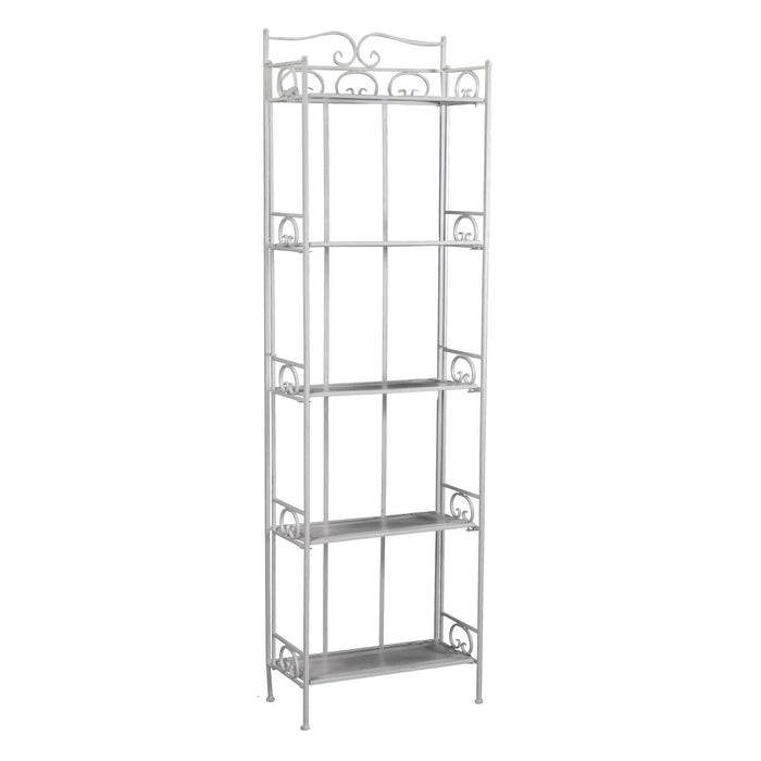 Scaffale metallo new jessica 5 piani bianco brush cm 47x23h160