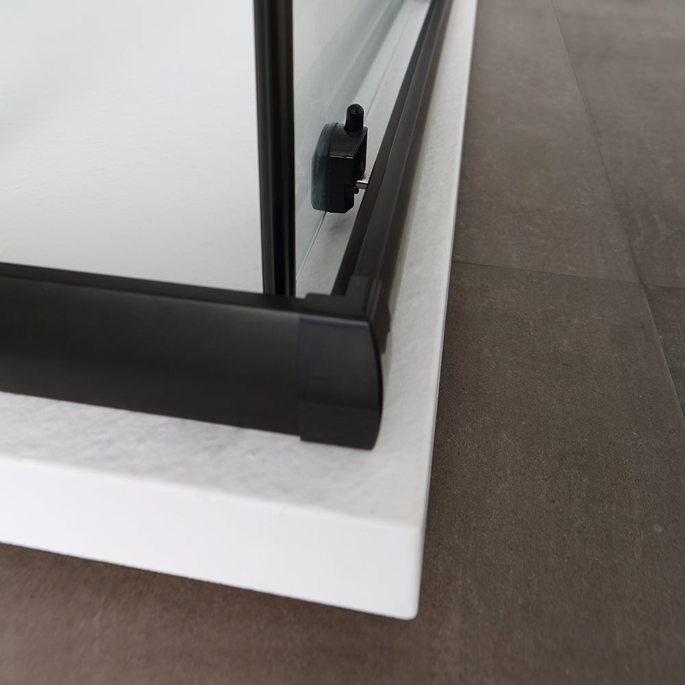 Box doccia 70x90 h190 profilo nero opaco