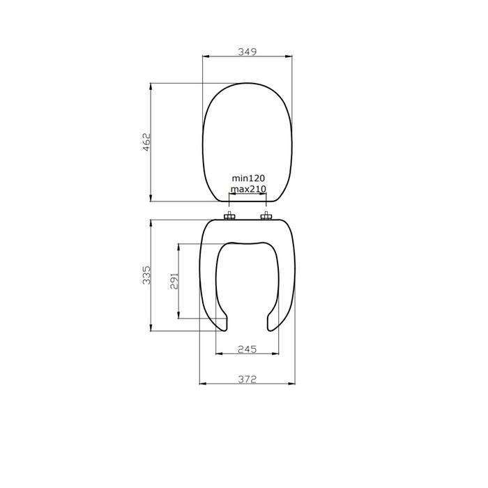 Copriwater per disabili in MDF