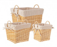 Cesta beige 26x26x26h, 35x35x30h, 44x44x36h