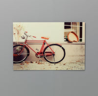 Stampa su vetro 70x70 cm con tela multicolore