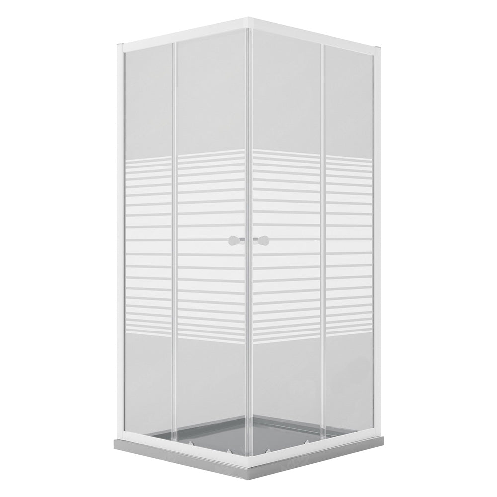 Box doccia cristallo serigrafato 80x80 cm