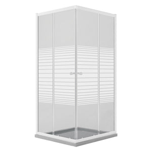 Box doccia cristallo serigrafato 80x80 cm