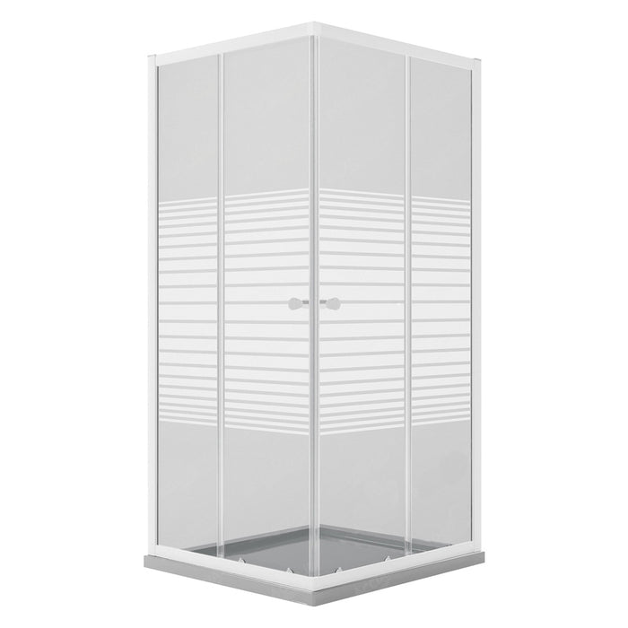 Box doccia cristallo serigrafato 80x80 cm