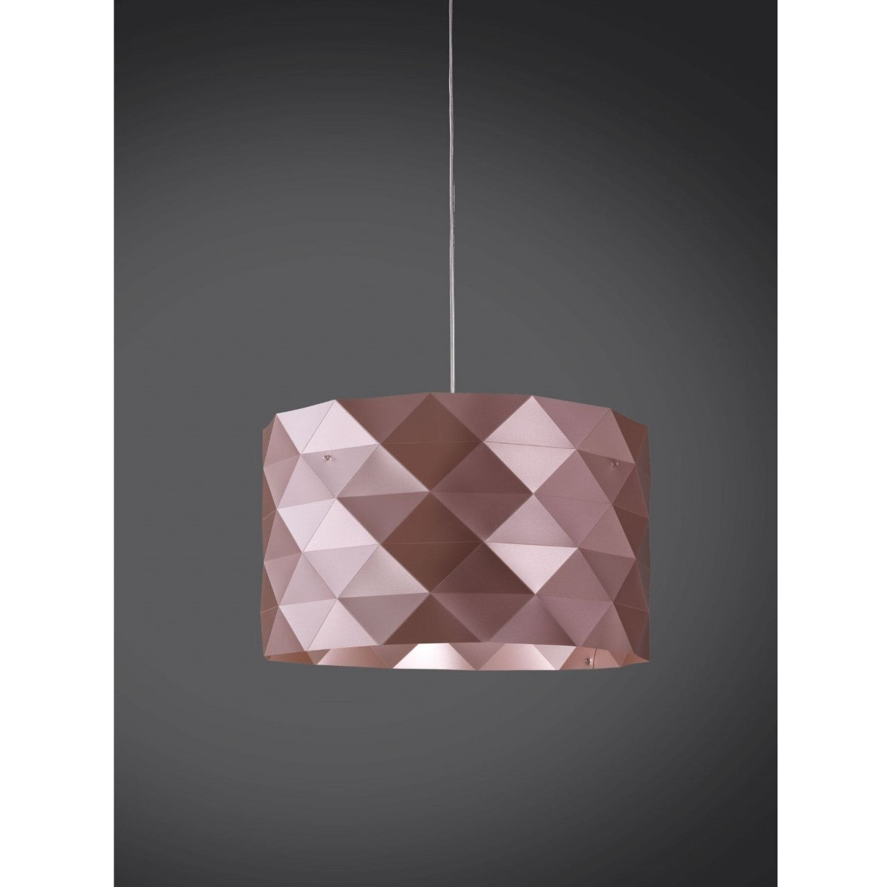 Sospensione 5 Luci Pink Metal in Metallo Cromato Cm. 40 x 25h