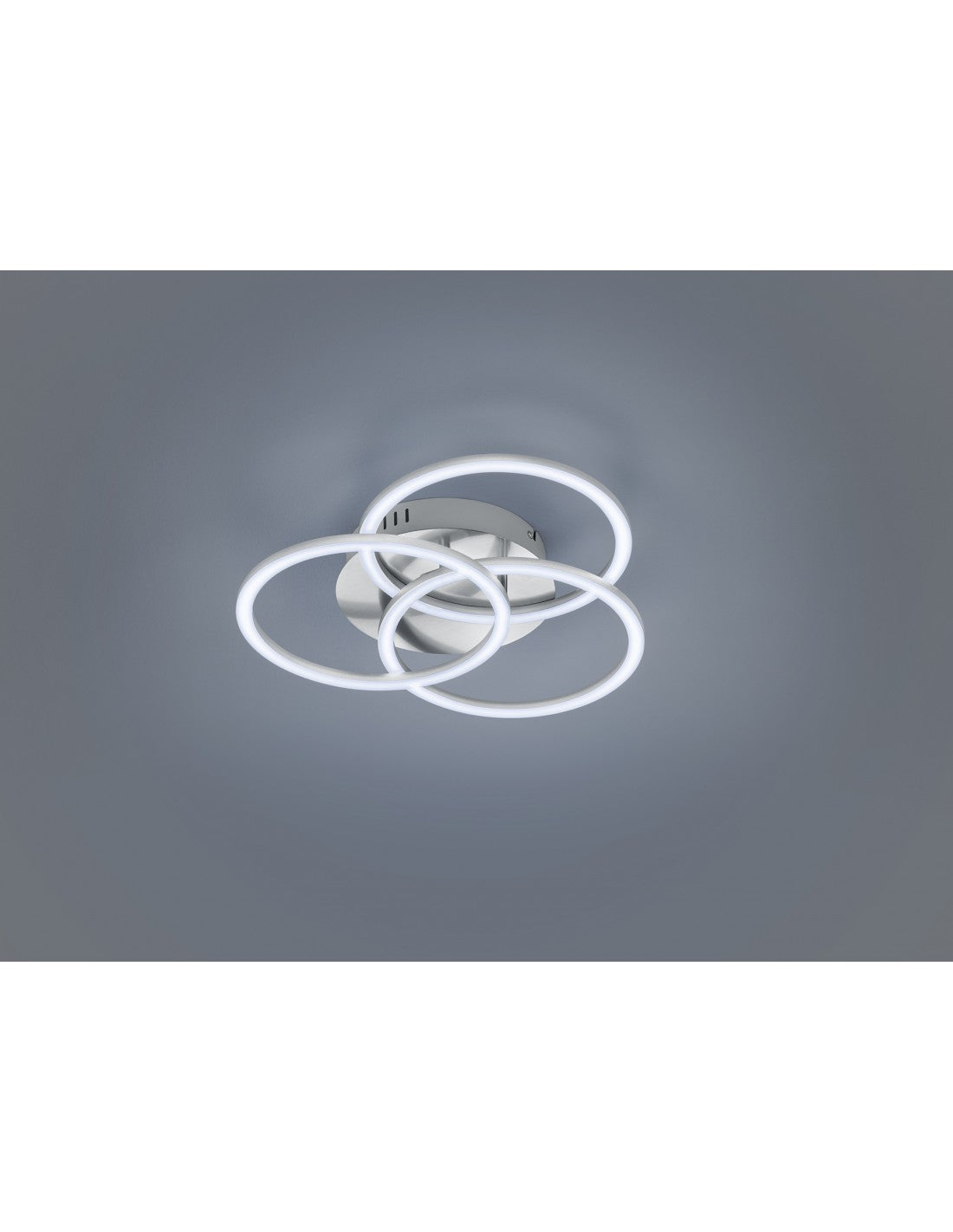 Plafoniera 3 Anelli Orientabili Led Dimmer Circle Nichel Trio Lighting