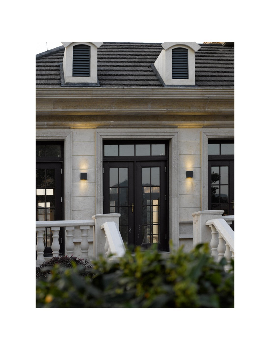 Applique Quadrata Thames Led Doppia Emissione IP54 Antracite 14x14 cm Trio Lighting