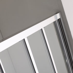 Porta nicchia doccia 90 cm tre ante trasparenti